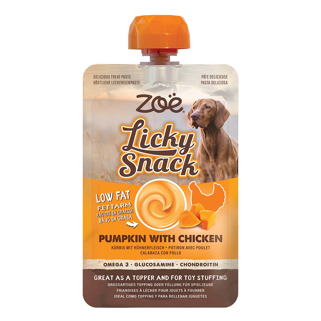 Pâte à lécher Citrouille & Poulet – Zoë Licky Snack – 85 g