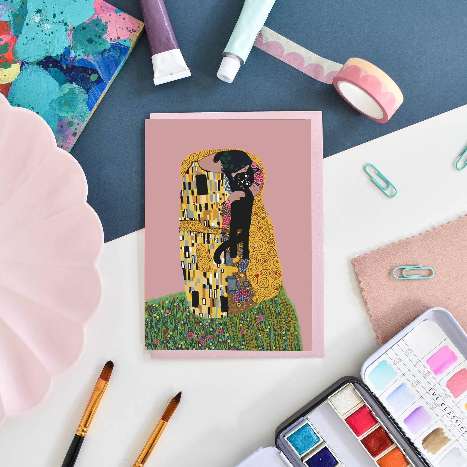 Carte d'artiste The Cat Kiss Cat