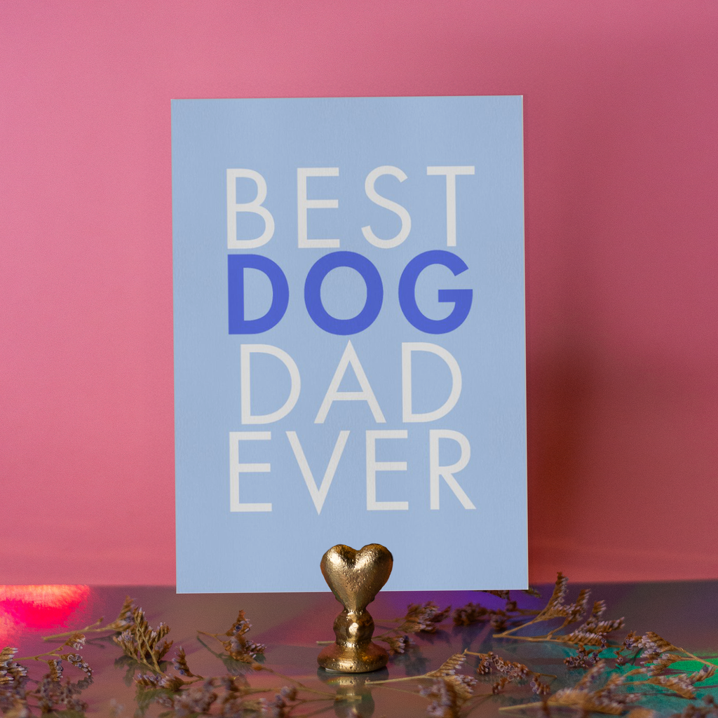 Carte « Meilleur papa de chien de tous les temps »