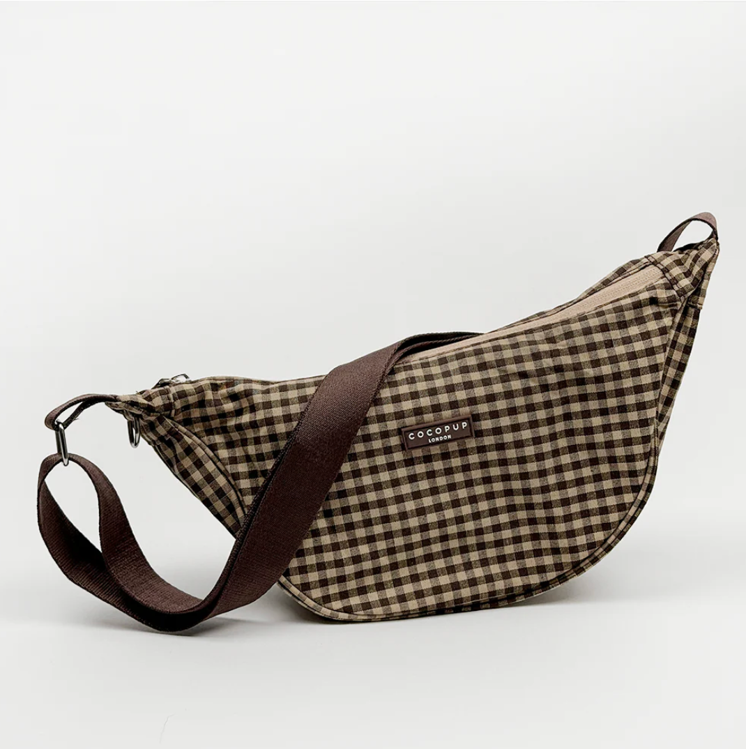 Sac bandoulière Crescent Cotswolds Check – Cocopup London