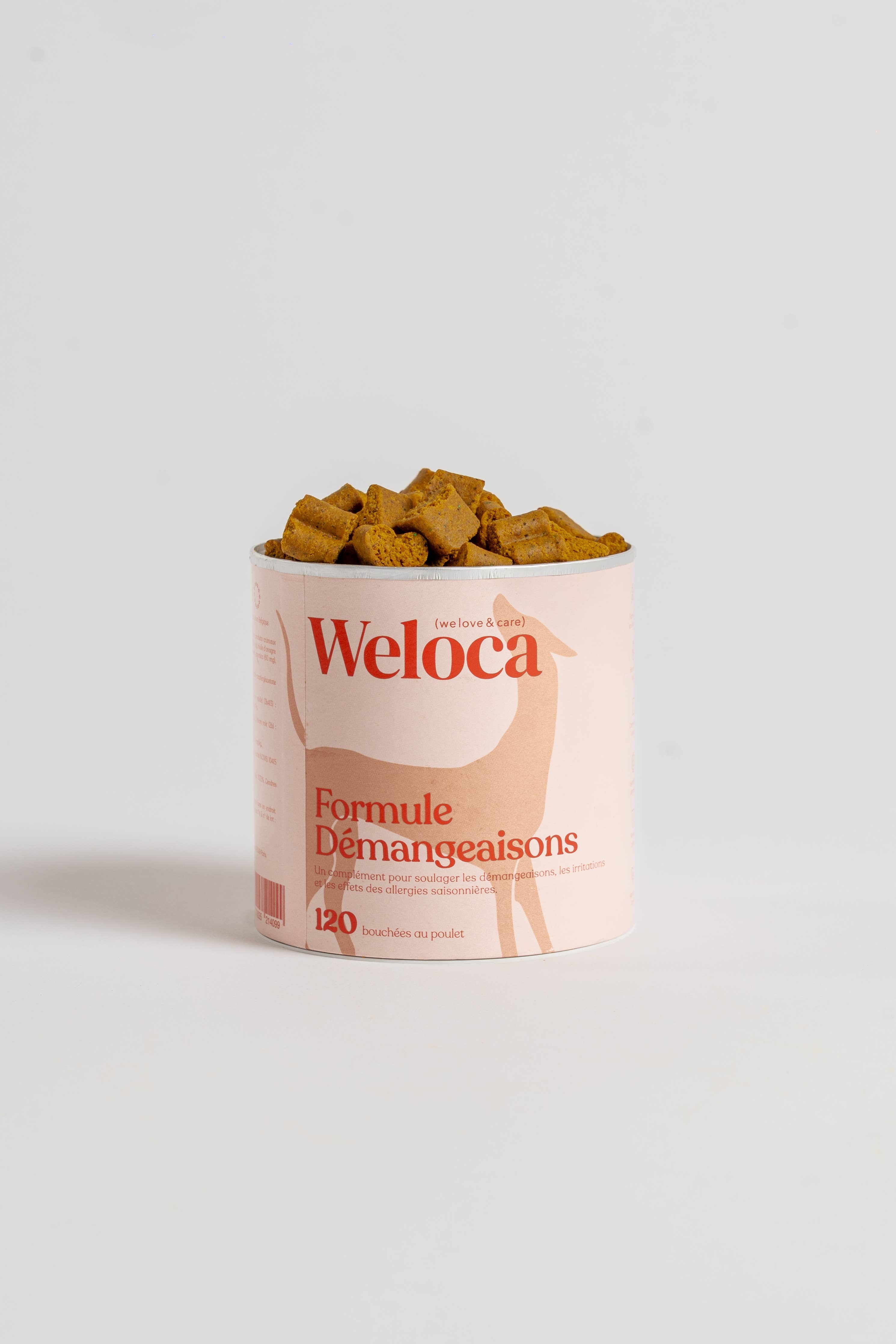 Weloca – Complément Démangeaisons pour chien (120 bouchées)