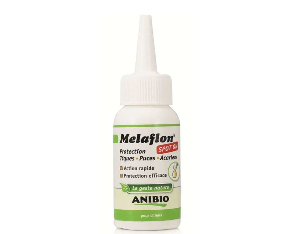 ANIBIO Melaflon® Spot-On – Protection naturelle contre les parasites pour chien (50 ml)
