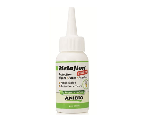 ANIBIO Melaflon® Spot-On – Protection naturelle contre les parasites pour chien (50 ml)