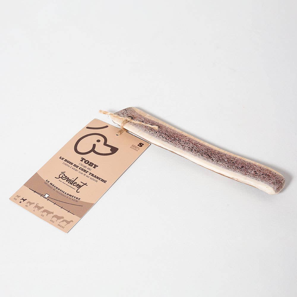 TOBY - Bois de cerf tranché à mâcher pour chien