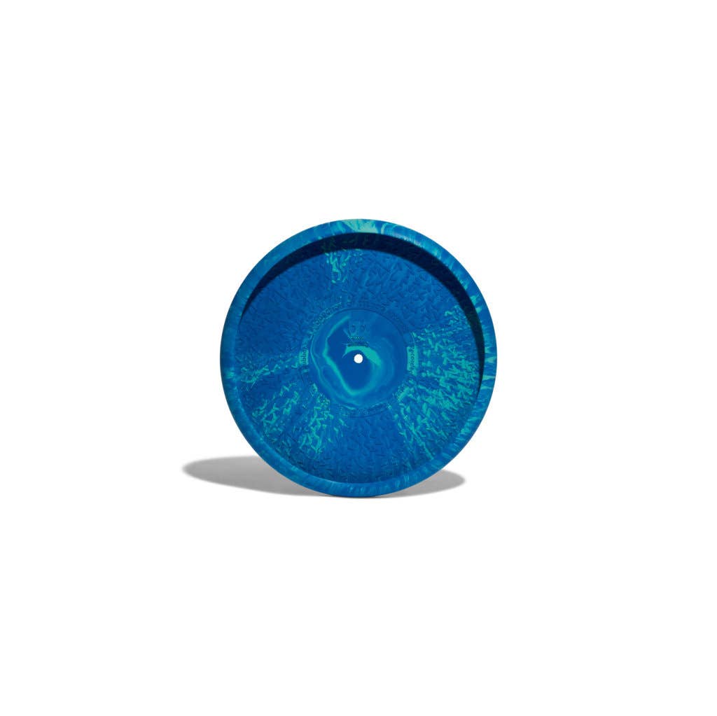 FRISBEE EN VINYLE BLEU