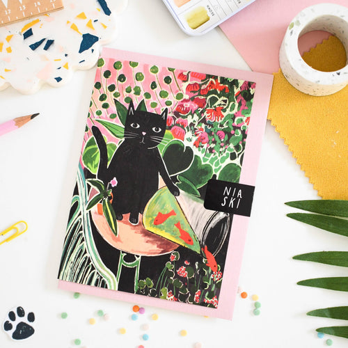 Carte  "Cat artist"