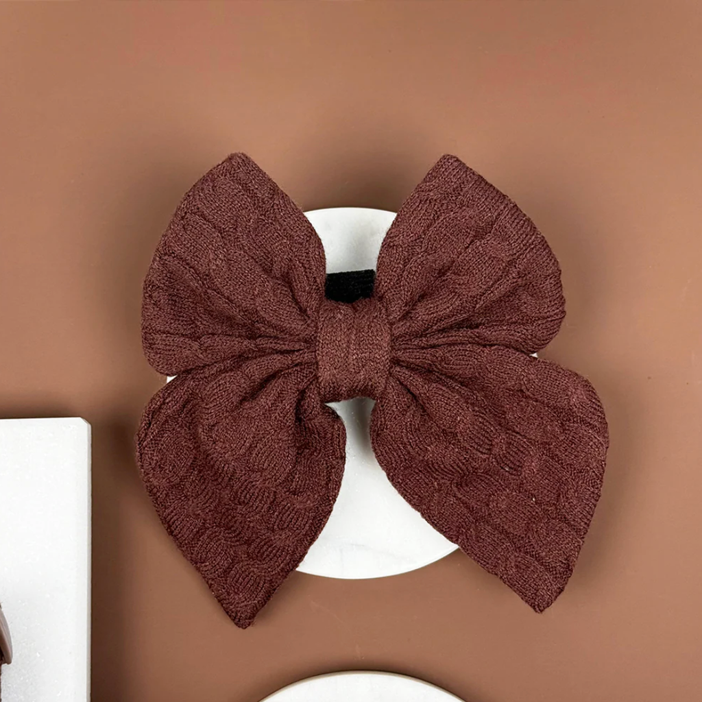 Nœud papillon Sailor Cable Knit Chocolat – Cocopup London