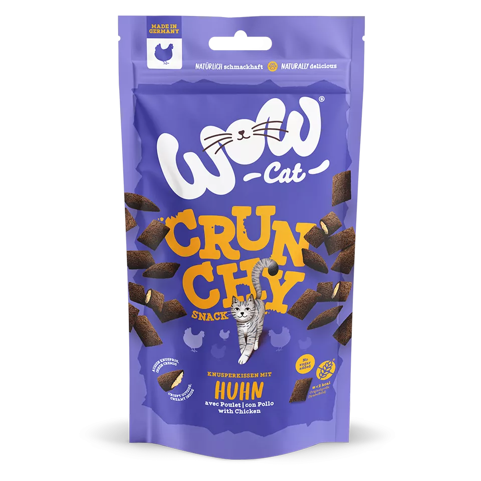 WOW Crunchy Snack au Poulet pour Chat – 60 g