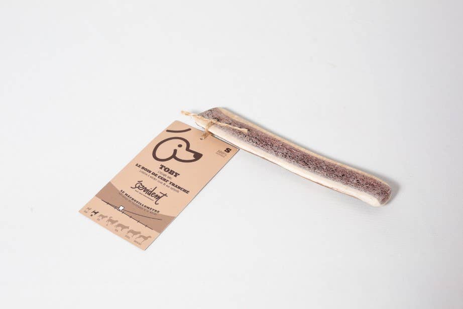 TOBY - Bois de cerf tranché à mâcher pour chien