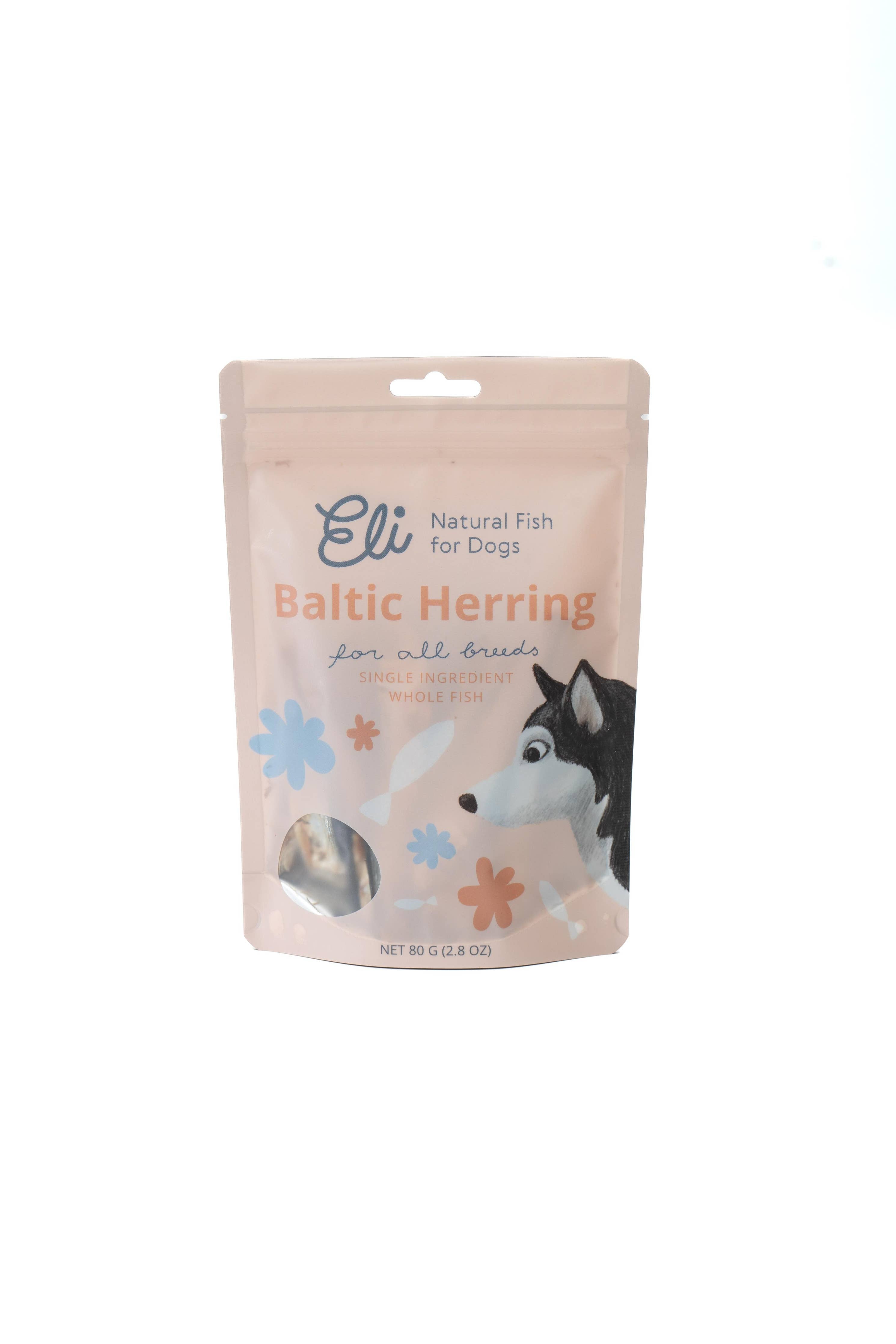 Friandises pour chiens 100 % naturelles de hareng de la Baltique séché 80g