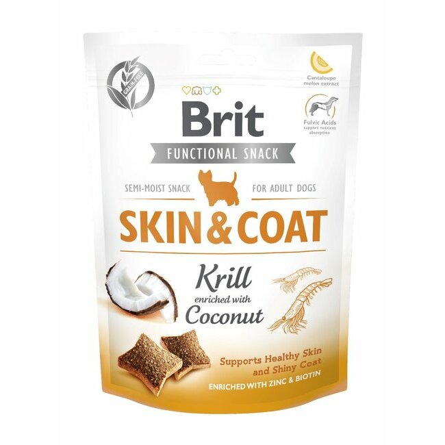 Brit Care Functional Snack Peau & Pelage — Krill & Noix de Coco