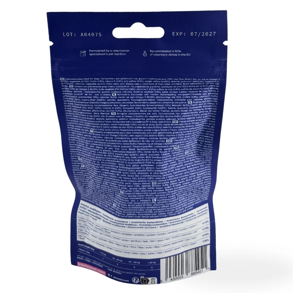 Treatsy Daily Defence Anti-Démangeaisons – Complément peau & pelage quotidien pour chien