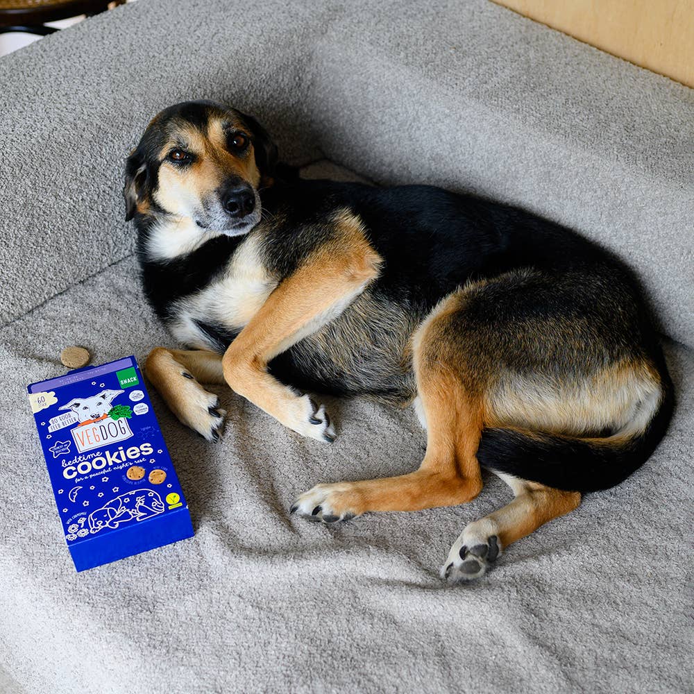 VEGDOG Biscuits du soir 400 g – Friandises végétales apaisantes pour chien