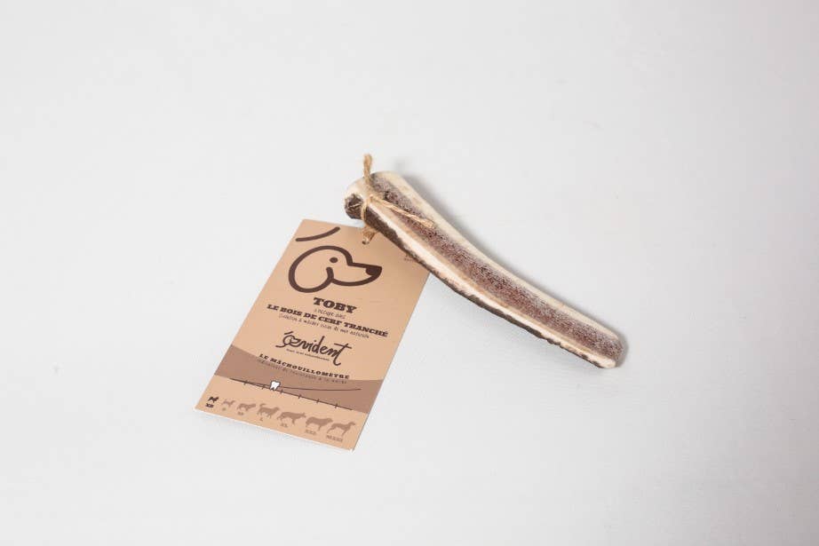 TOBY - Bois de cerf tranché à mâcher pour chien