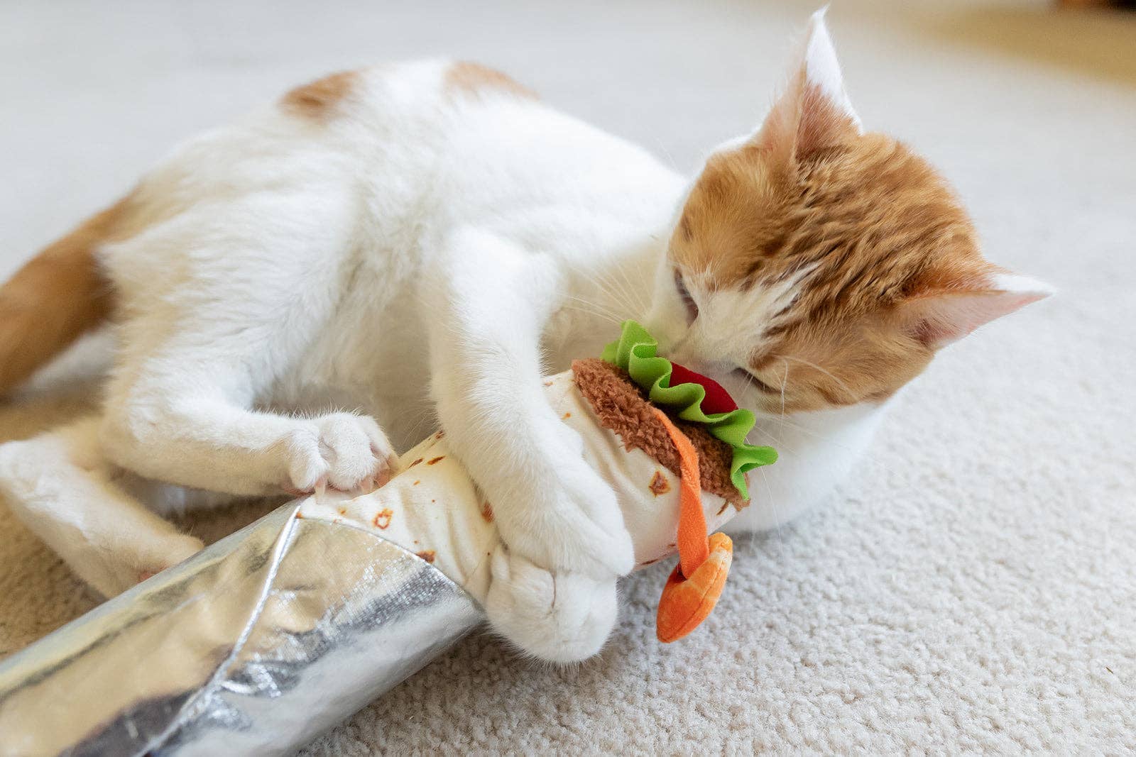 Burrito à l'herbe à chat