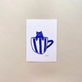 Linogravure 10 cm x 15 cm (A6) - Cat (t) poucino