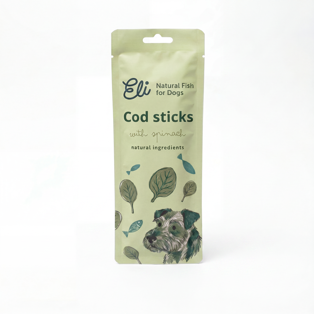 Bâtonnets Morue & Épinards – Eli Pet Products | 30g