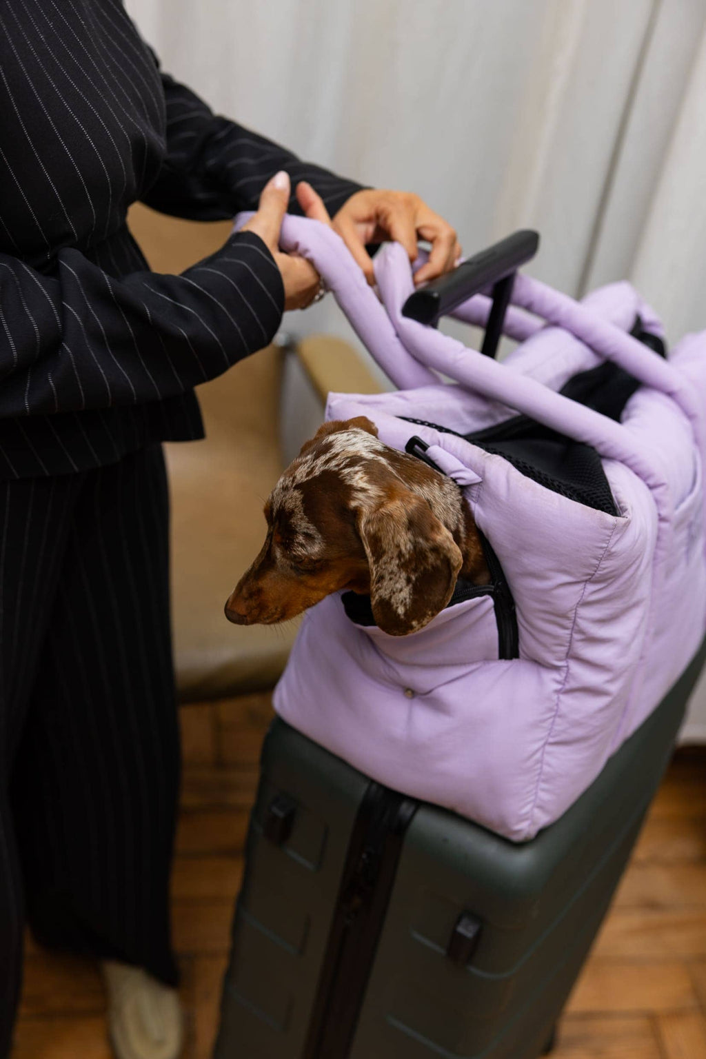Sac de voyage WELOCA homologué avion  - Lilas