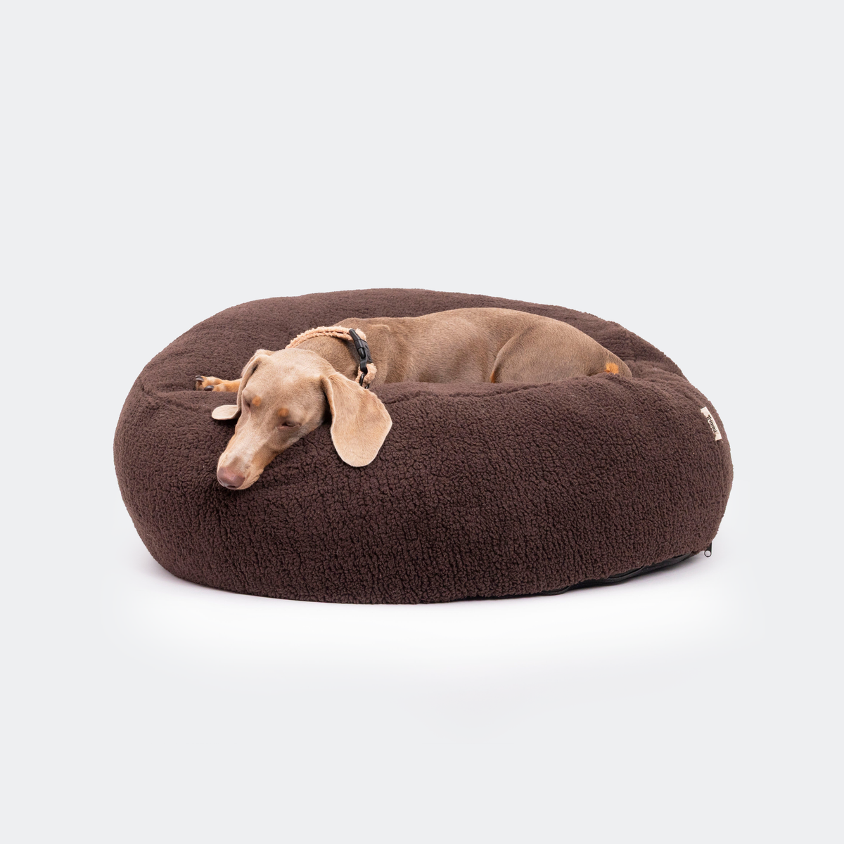 Pouf pour Chien & Chat Teddy Chocolat – Couchage Rond & Moelleux