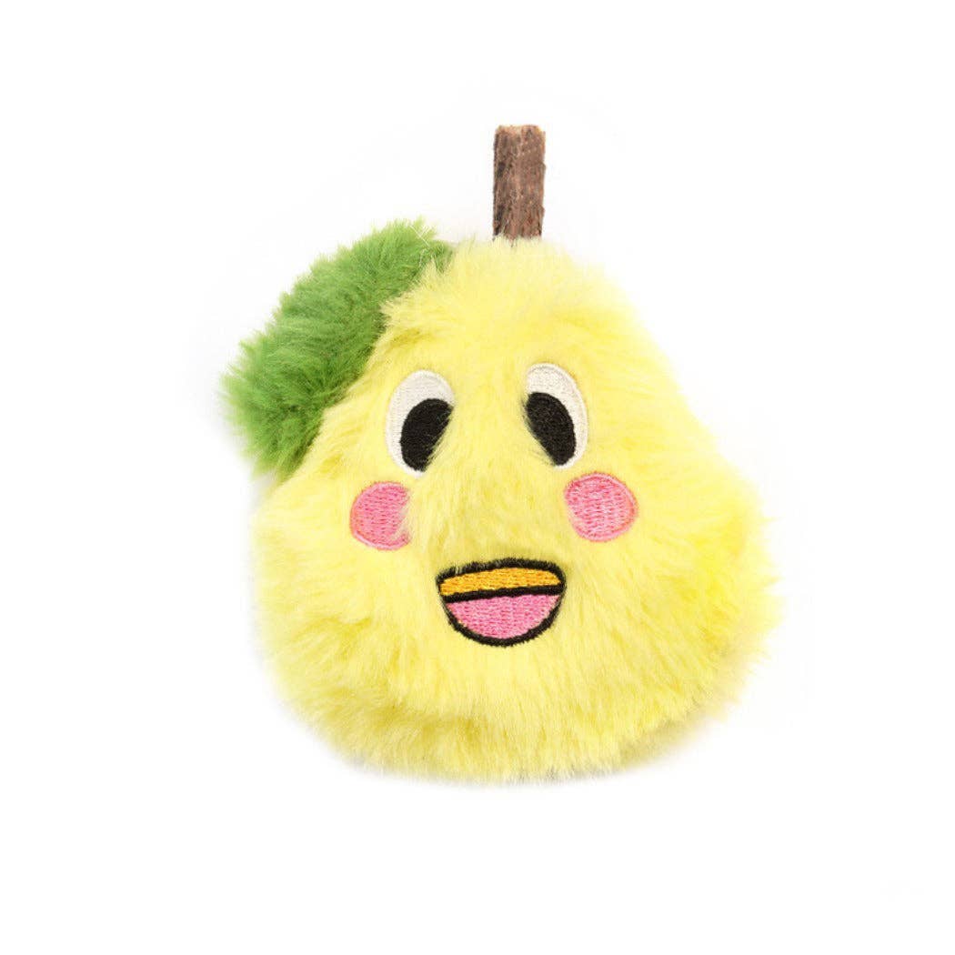 Jouet pour chat en forme de fruit avec bâton à mâcher