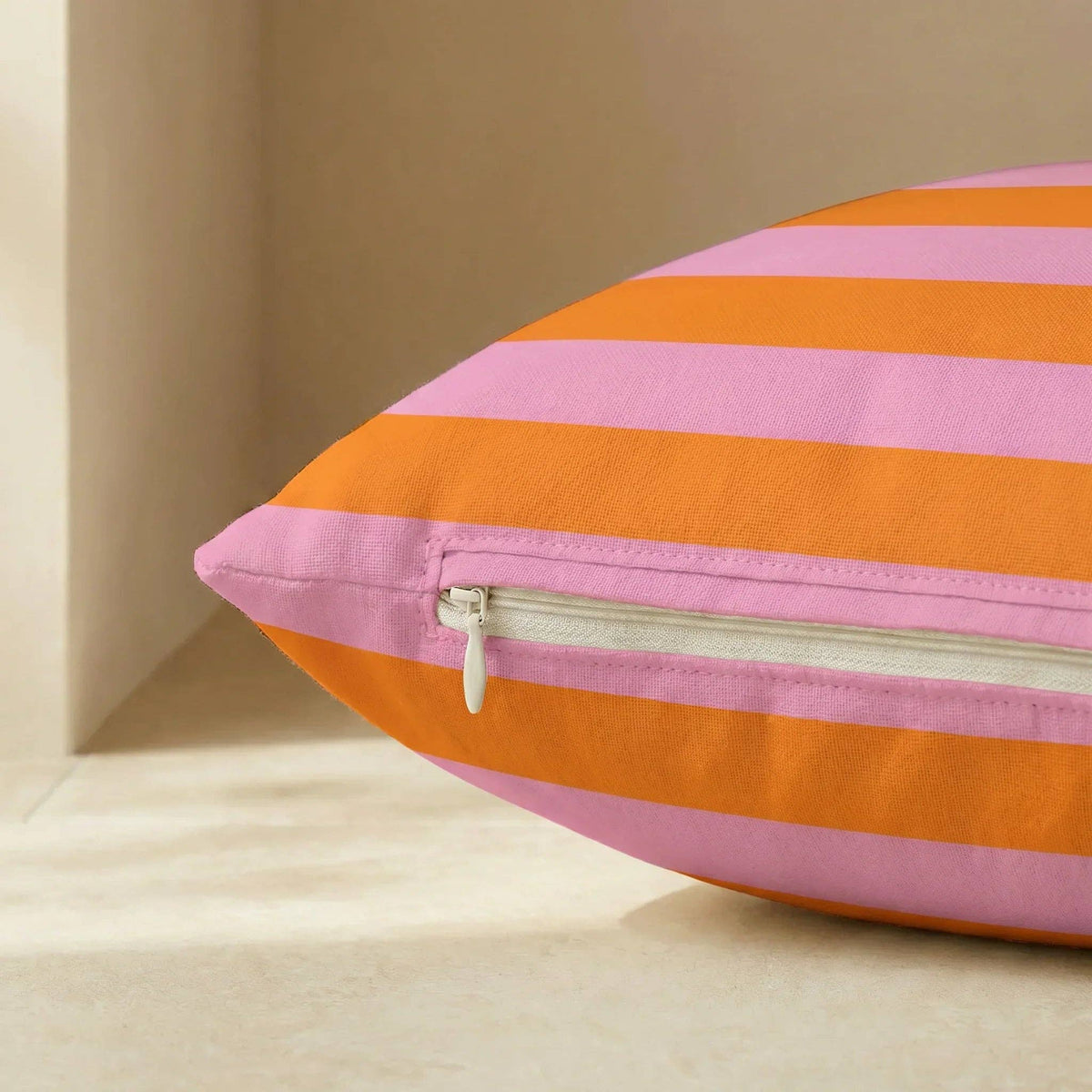 Lit déhoussable Summer Stripes – Rose & Orange