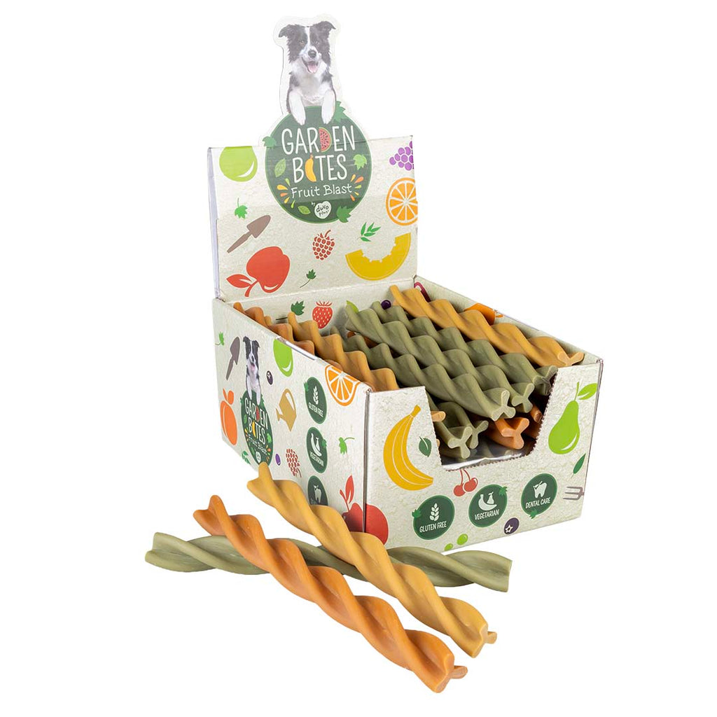Garden Bites — Friandises Dentaires Fruity Dental Swirls — XL 25 cm — Couleur Surprise