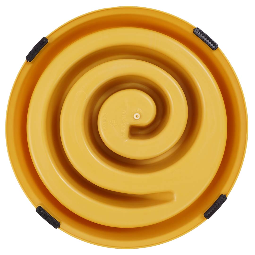 Duvoplus — Gamelle Anti-Glouton Spirale Jaune