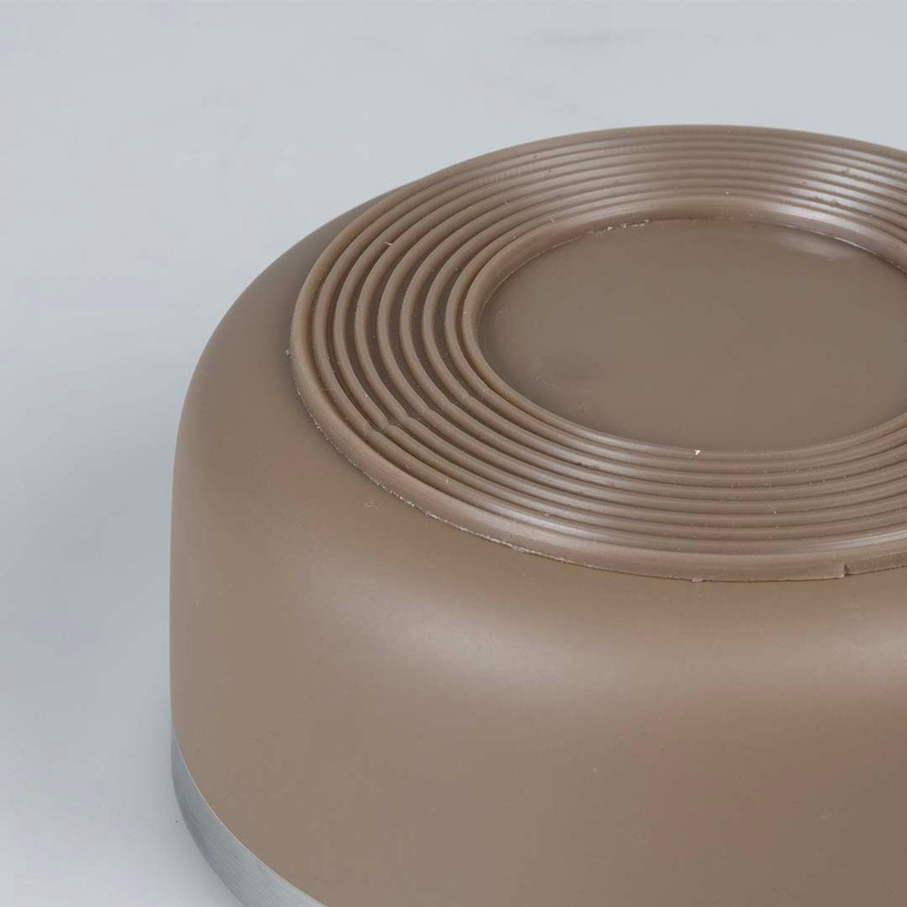 Gamelle antidérapante en inox Heavy Fix – Brun