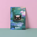 Broche d'artiste en forme de chat Clawed Monet
