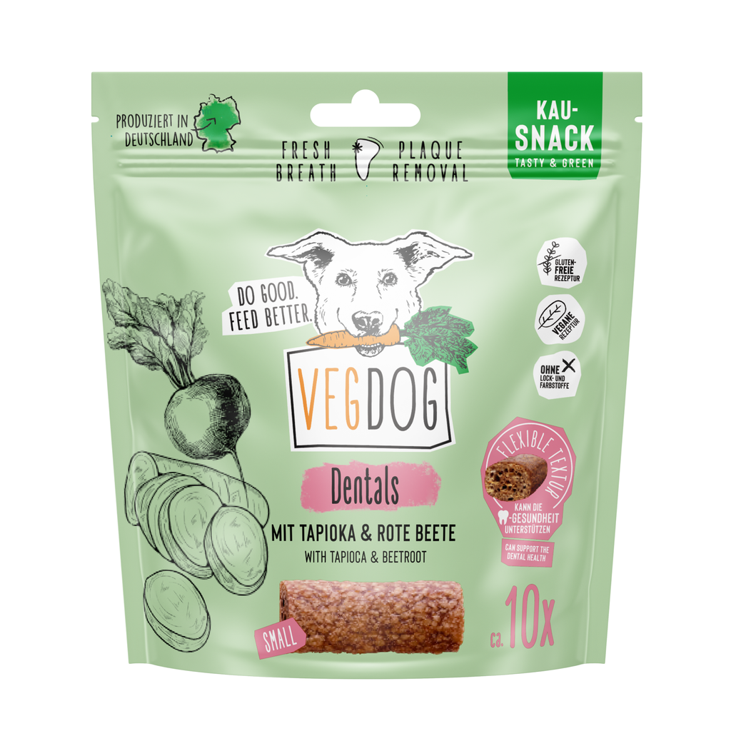 VEGDOG Dentals 120 g – Bâtonnets dentaires Hypoallergéniques