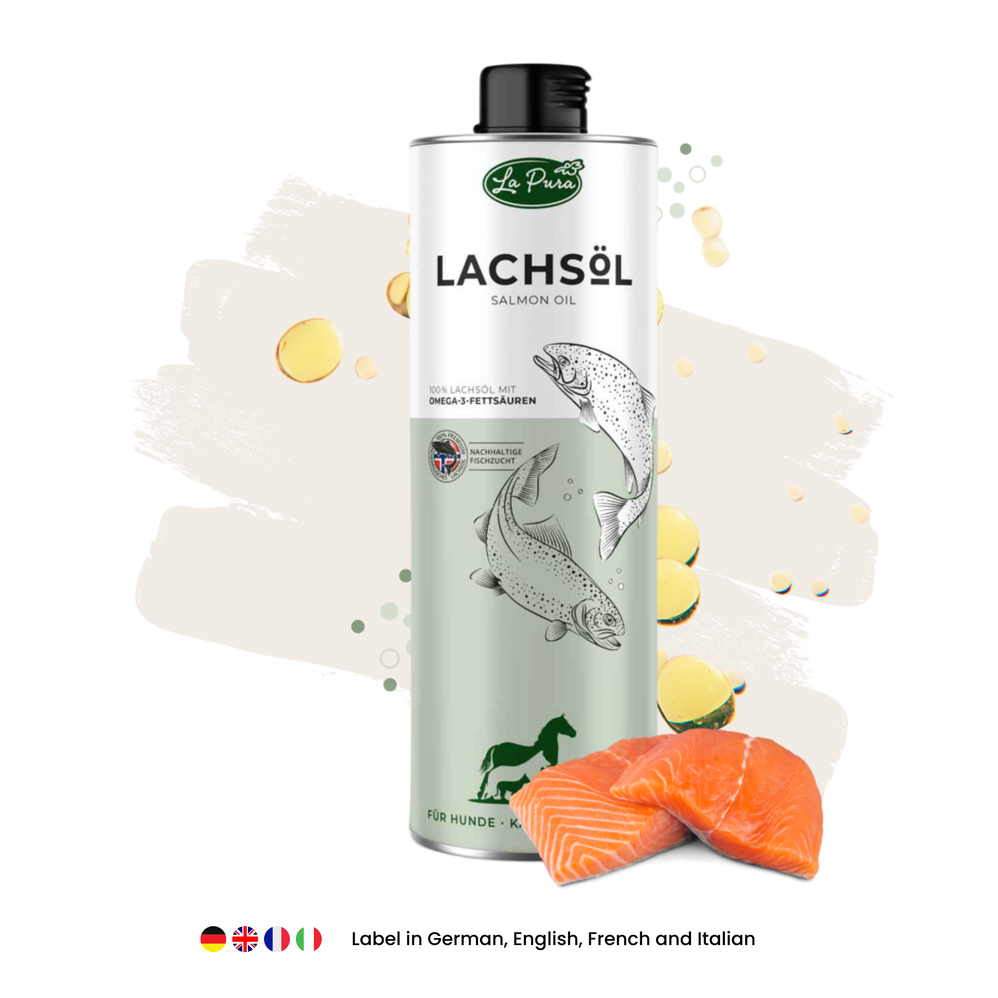 Huile de saumon LaPura 1000 ml