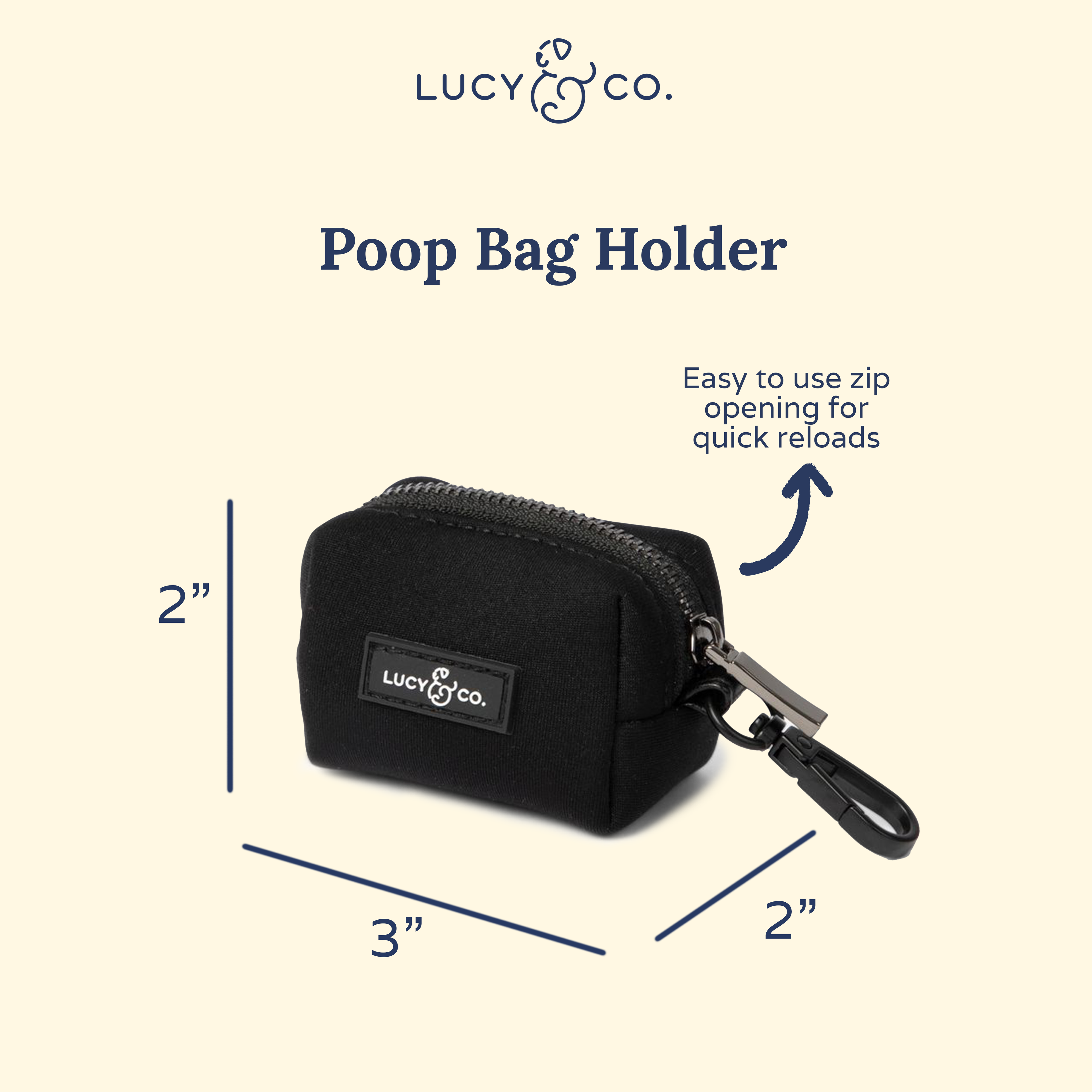 Distributeur de Sacs à Déjection Lucy & Co. – Midnight