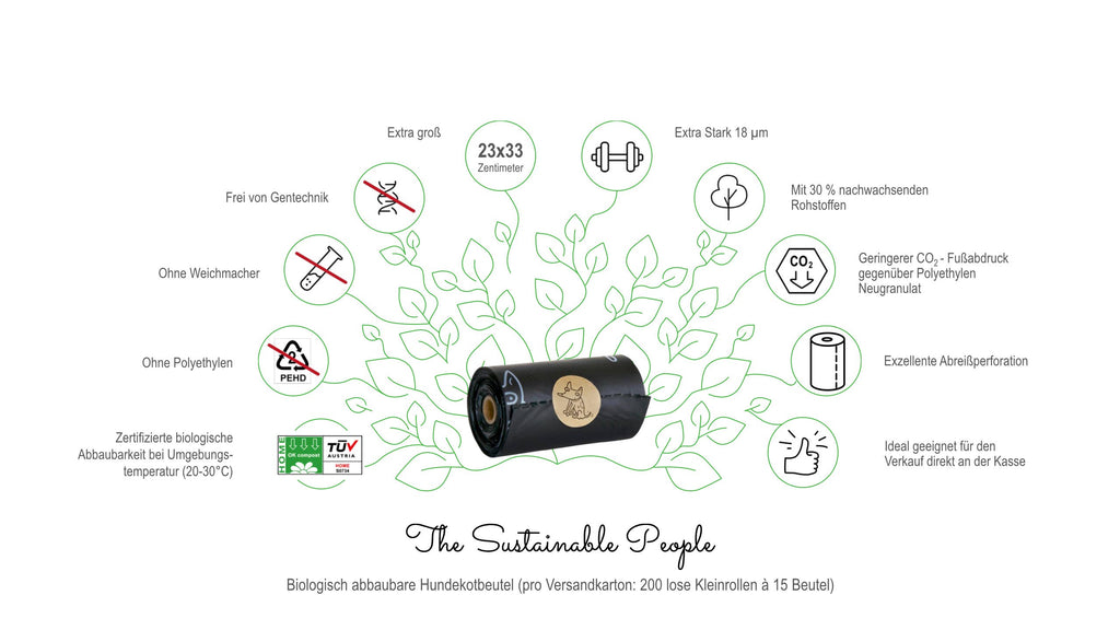 Sacs à crottes de chien biodégradables