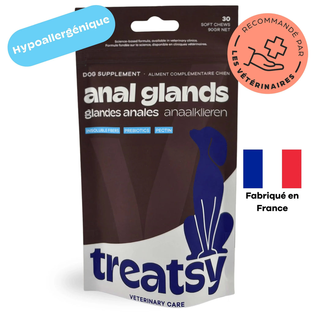Treatsy Veterinary Care Glandes Anales – Complément digestif & confort pour chien