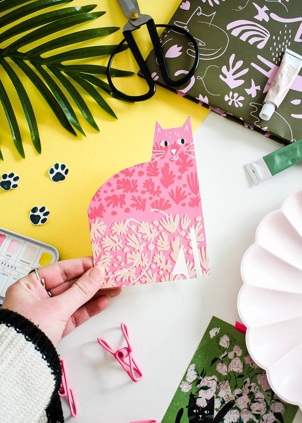 Carte en forme de chat