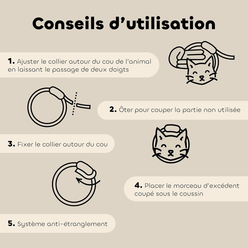 Collier insectifuge - chaton et chat