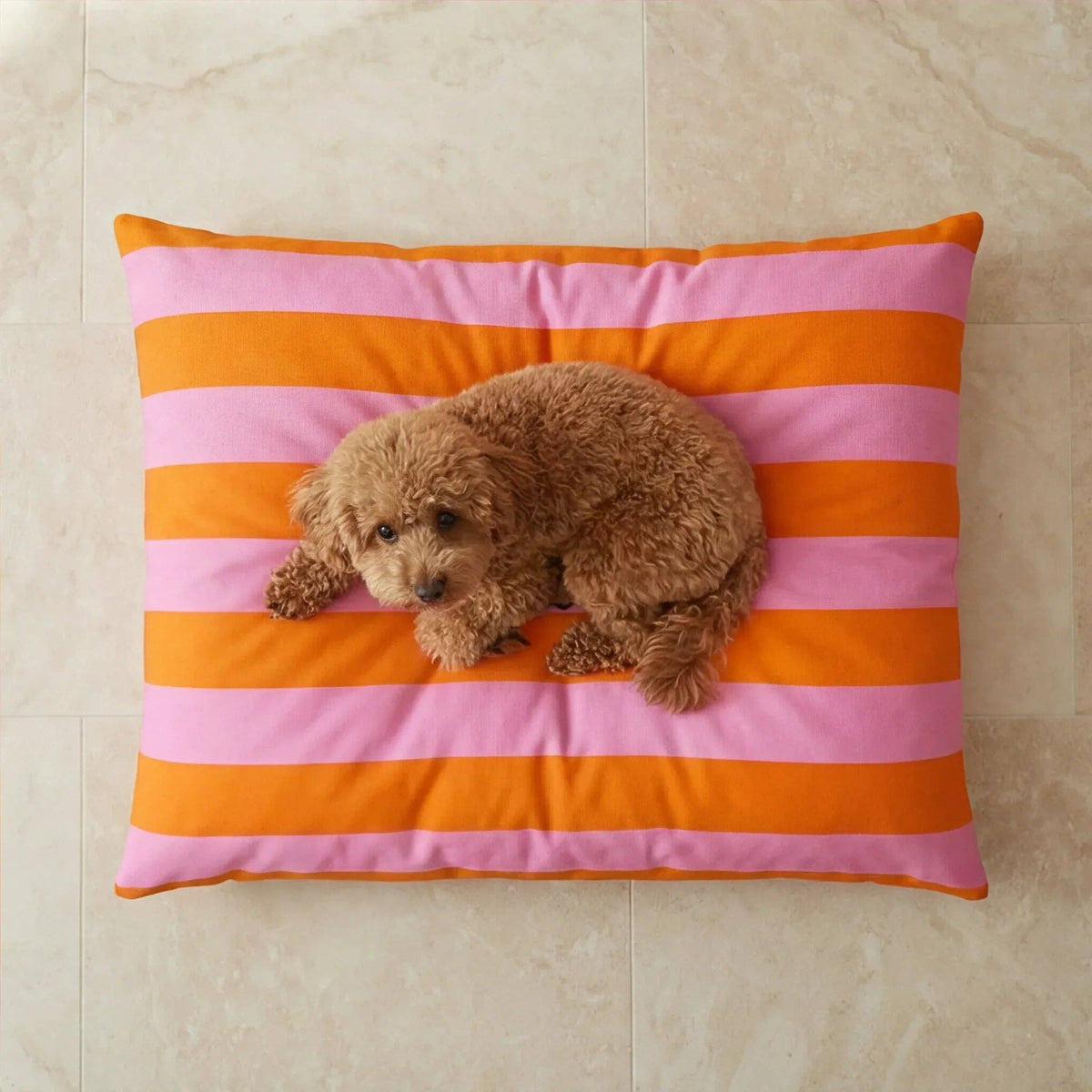 Lit déhoussable Summer Stripes – Rose & Orange