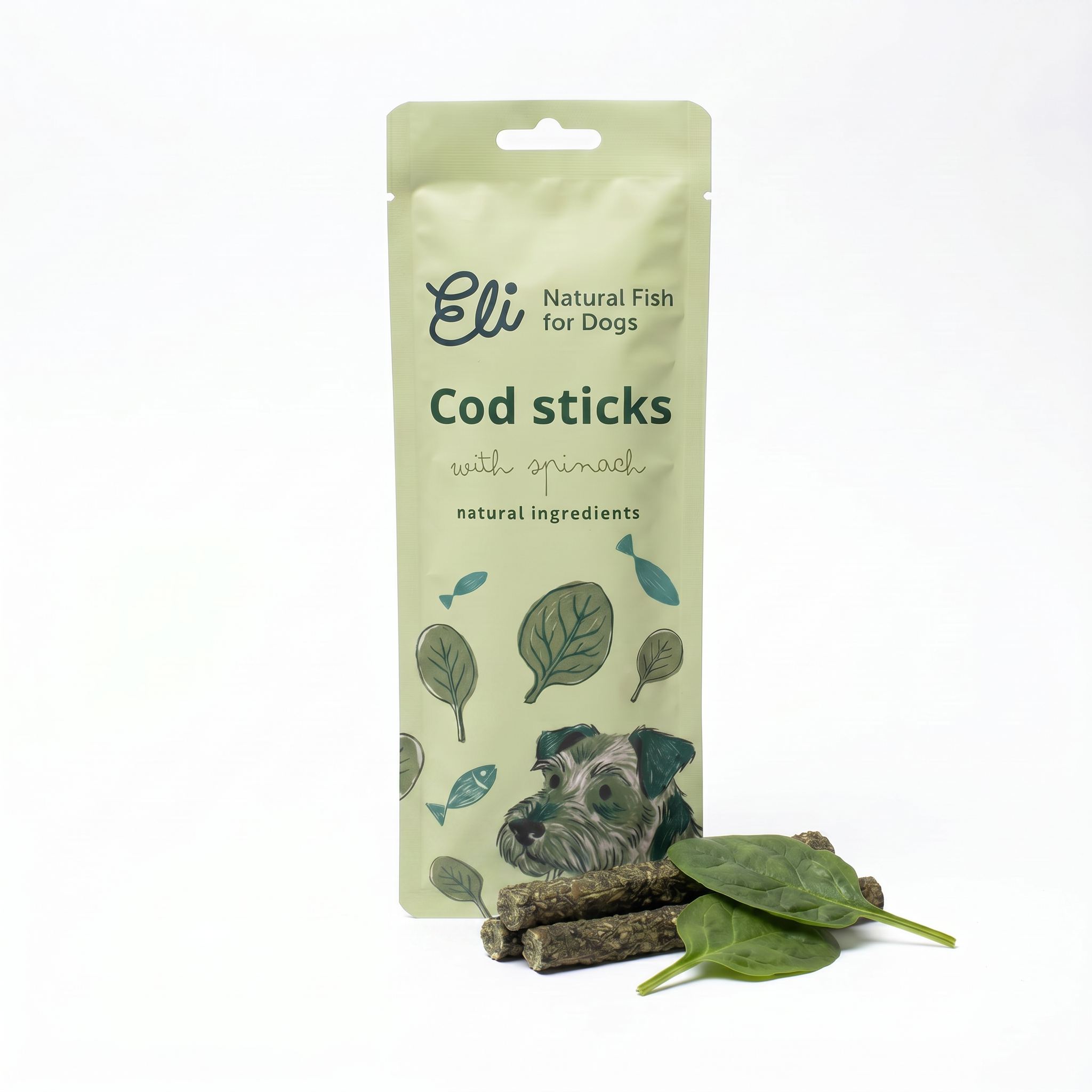 Bâtonnets Morue & Épinards – Eli Pet Products | 30g