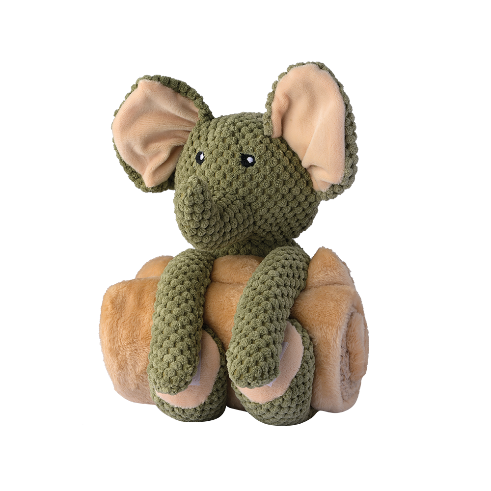Doudou The Doggytoy Buddies – Jouet en peluche 2-en-1 avec couverture