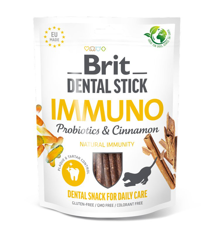 Brit Dental Stick Immuno – Probiotiques et cannelle – 7 sticks - 250G
