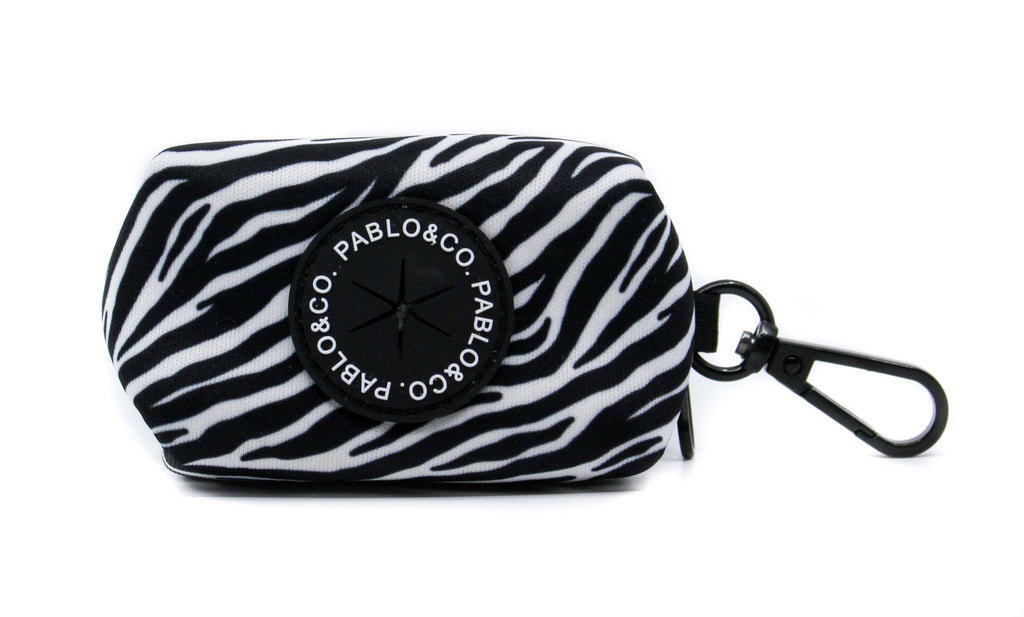 Porte-sacs à déjections Zébré Noir & Blanc – Pablo & Co.