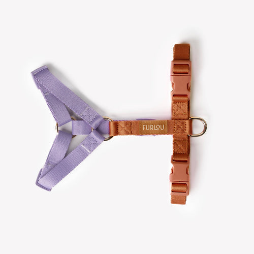 (Pré-commande)Harnais à sangles pour chien Furlou – Lavande & Terre cuite