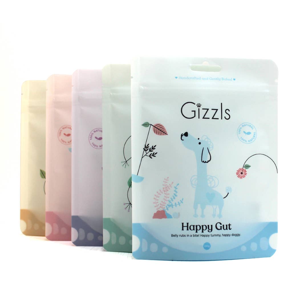 Friandises pour chiens Gizzls Happy Gut (pour petits chiens)