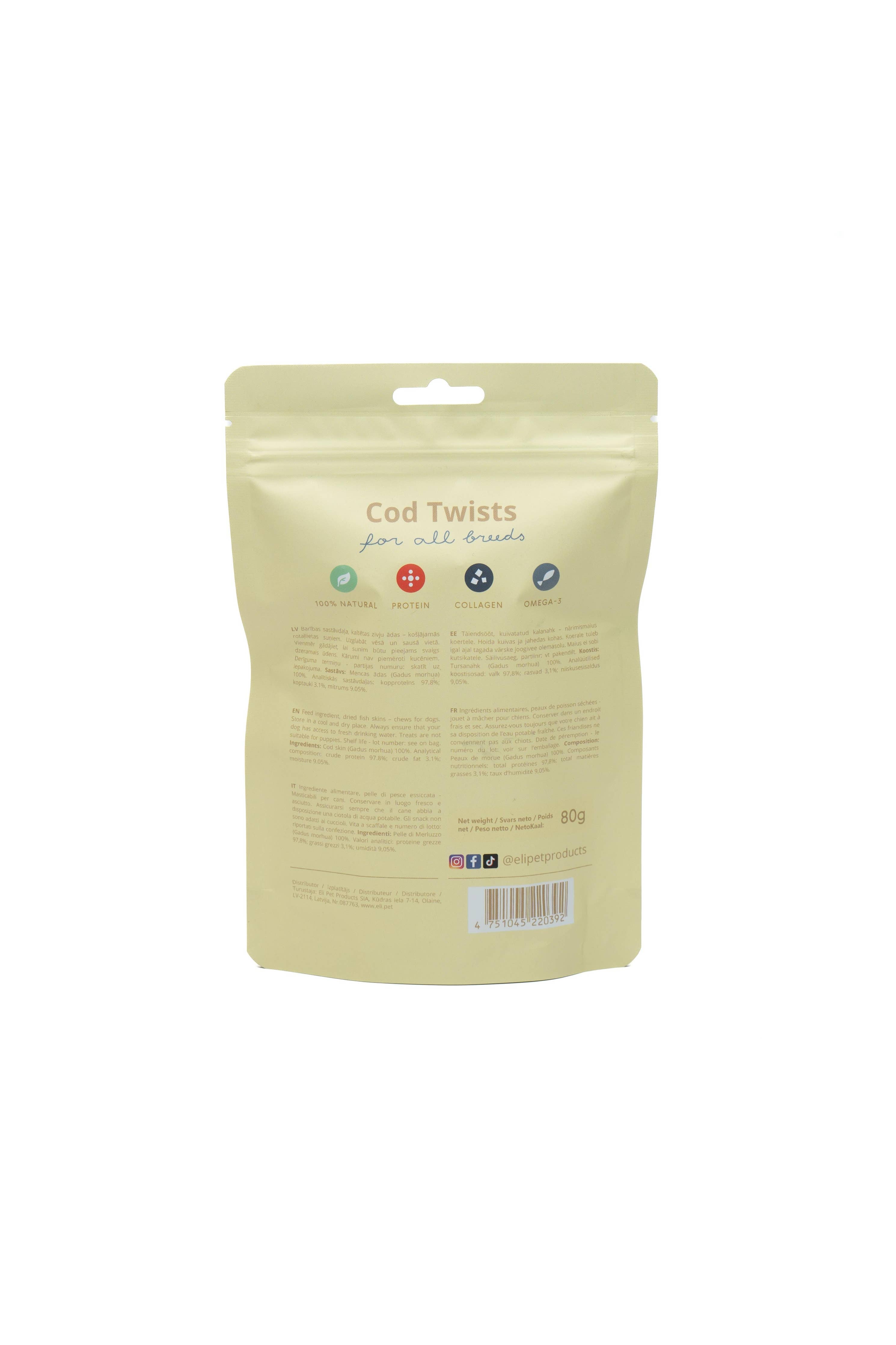 Torsades de Peau de Morue Séchée 100% Naturelles