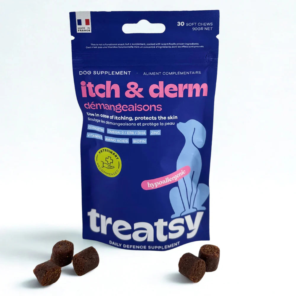 Treatsy Daily Defence Anti-Démangeaisons – Complément peau & pelage quotidien pour chien