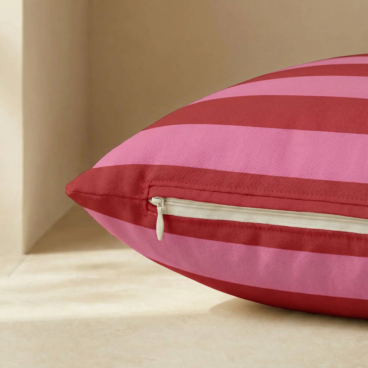 Lit déhoussable Summer Stripes - Rose et rouge