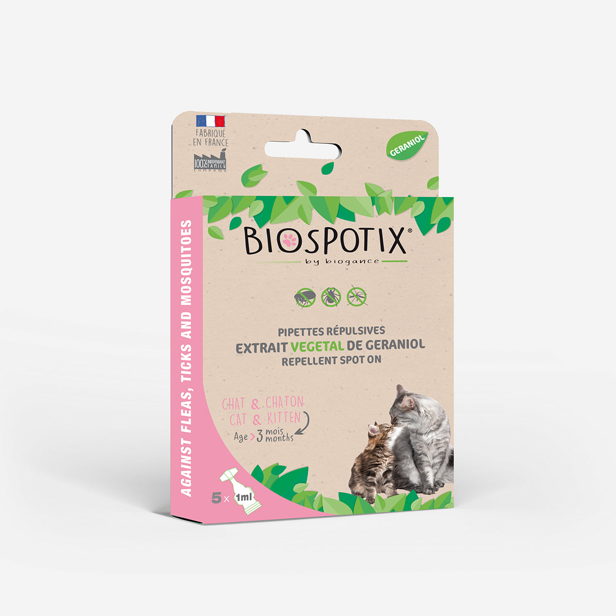 Pipettes Répulsives Chat – Biogance Biospotix | 5 pipettes