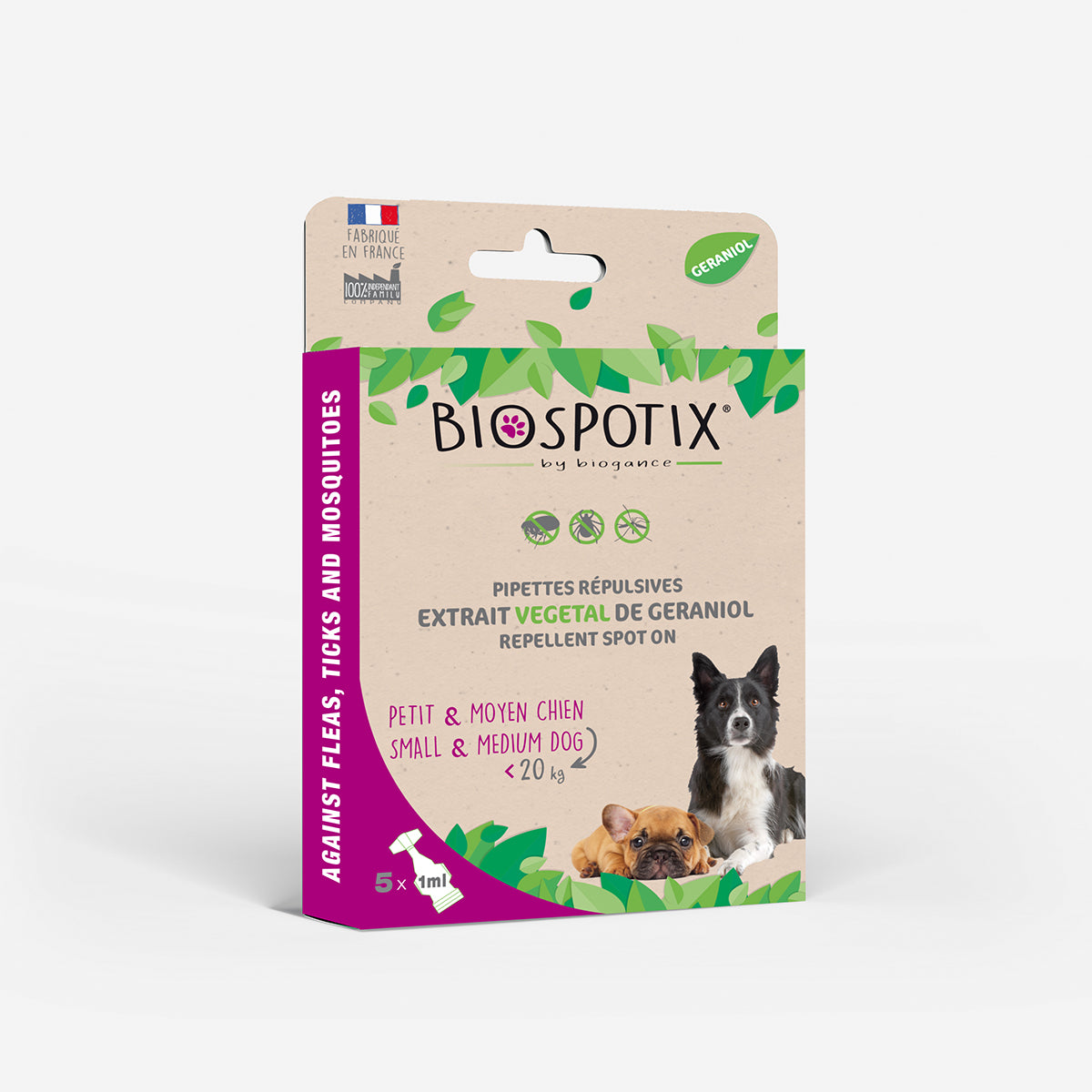 Pipettes Répulsives Petit Chien – Biogance Biospotix | 5 pipettes