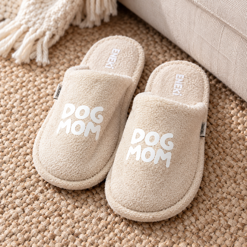 Chaussons DOG MOM beige – Eneki