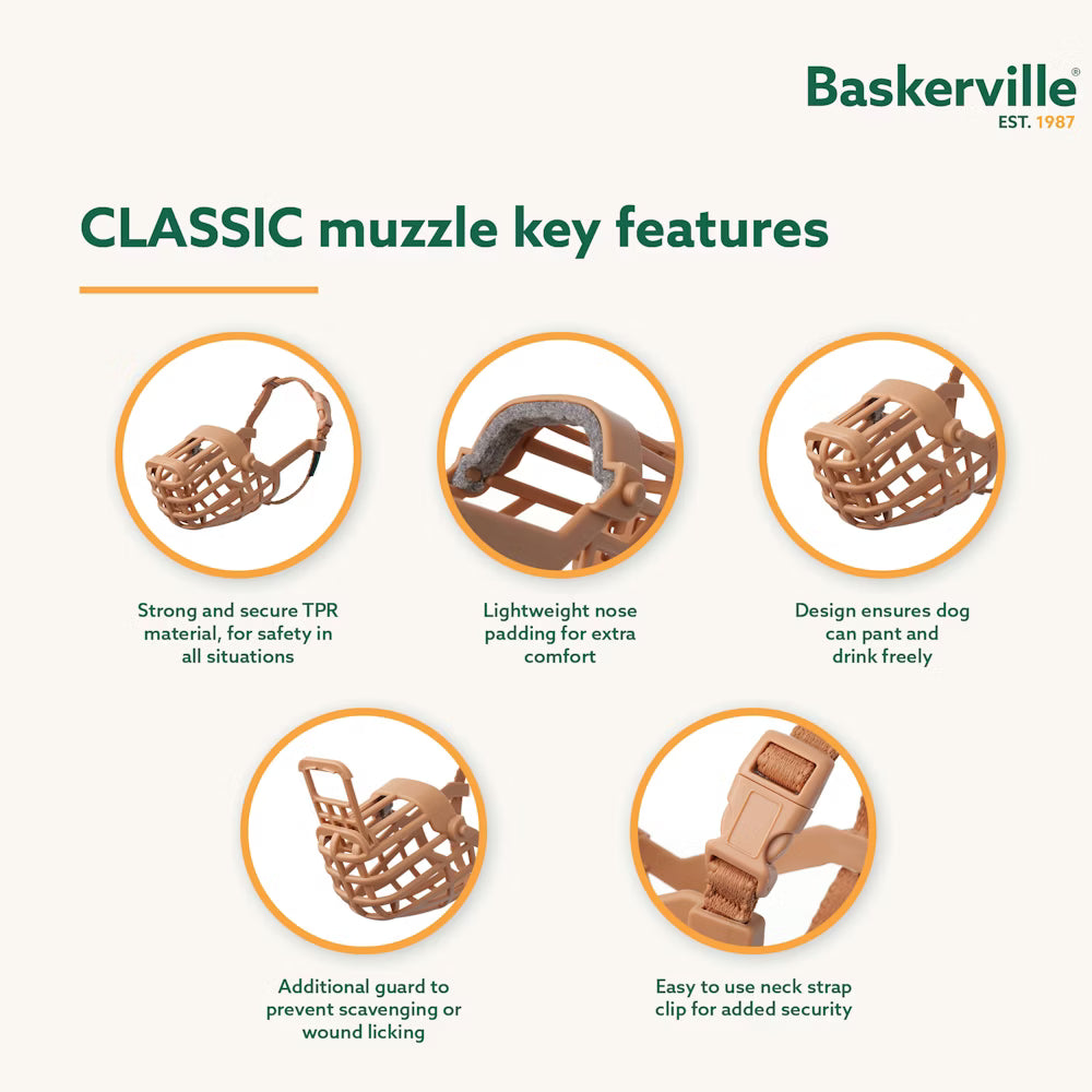Baskerville — Muselière Classic Muzzle — Marron